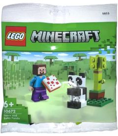 Lego Minecraft - Polybag Steve E Baby Panda