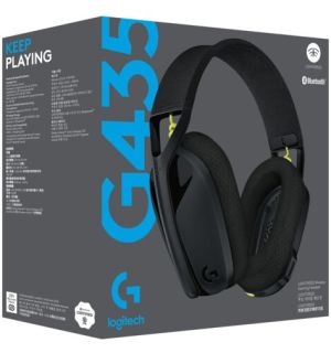 Cuffie Gaming Wireless G435 (Nera e Giallo Neon, PC, PS5, PS4)