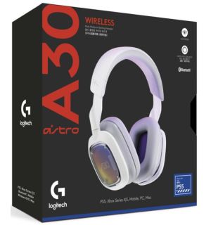 Cuffie Gaming Wireless Astro A30 (Bianca e Viola, PC, PS5, PS4, Xbox, Switch, Mobile)