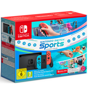 Nintendo Switch + Nintendo Switch Sports + Abbonamento Online 12 Mesi (Neon)