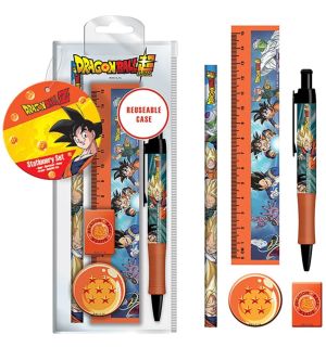 Dragon Ball - Set Da Scrivania (Penna, Matita, Righello, Gomma, Temperino)