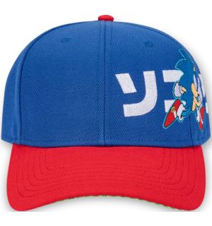 Cappellino Sonic The Hedgehog - Kanji (Con Visiera, Rosso E Blu)