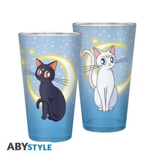 Bicchiere Sailor Moon - Luna & Artemis (400 ml)