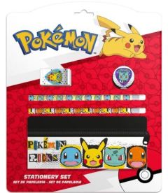 Pokemon - Set Da Scrivania (Astuccio, 2 Matite, Gomma e Temperino)