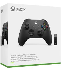 Controller Xbox Wireless + Adattatore Wireless PC (Nero, Series X/S, One, Windows 10)