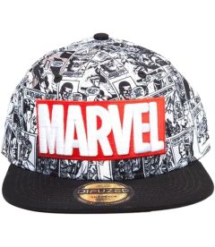 Cappellino Marvel - Logo Rosso e Bianco (Con Visiera)