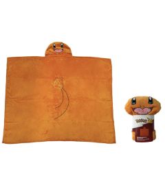 Coperta in Pile Pokemon - Charmander (Cappuccio, 120x150cm)