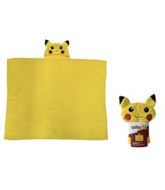 Coperta in Pile Pokemon - Pikachu (Cappuccio, 120x150cm)