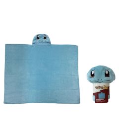 Coperta in Pile Pokemon - Squirtle (Cappuccio, 120x150cm)