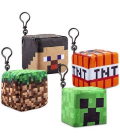 Portachiavi Minecraft (Cubo Peluche Con Clip, Soggetti Vari)