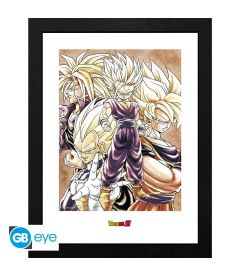 Stampa Dragon Ball Z - Super Saiyans (Con Cornice)