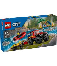 Lego City - Fuoristrada Antincendio E Gommone Di Salvataggio