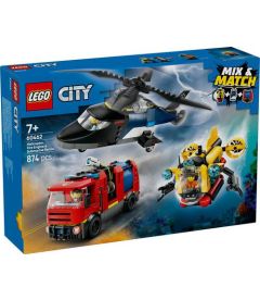 Lego City - Elicottero, Autopompa E Sottomarino