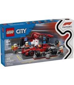 Lego City - Pitstop e meccanici con monoposto Ferrari F1