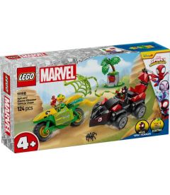 Lego Spidey Amazing Friends - Inseguimento Sui Dino-Veicoli Di Spin Ed Electro