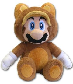 Peluche Super Mario - Mario Tanooki (21 cm)