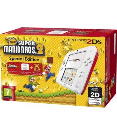 Nintendo 2DS + New Super Mario Bros 2 (Bianco E Rosso)