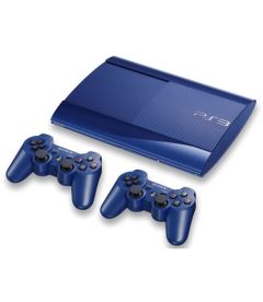 PS3 500GB Ultra Slim + 2 Dualshock Blue