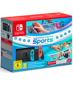 Nintendo Switch + Nintendo Switch Sports + Abbonamento Online 12 Mesi (Neon)