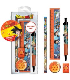 Dragon Ball - Set Da Scrivania (Penna, Matita, Righello, Gomma, Temperino)