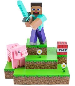 Lampada Minecraft - Steve Diorama