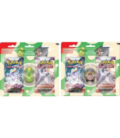 Carte Pokemon - 2 Bustine + 1 Mini Action Figure (Blister con Gomma)