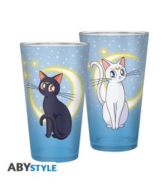 Bicchiere Sailor Moon - Luna & Artemis (400 ml)