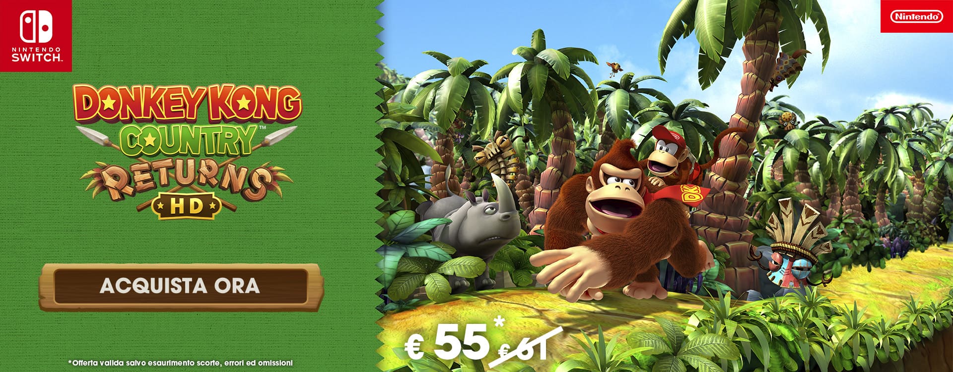 Donkey Kong Country Returns disponibile ora!